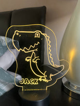 Load image into Gallery viewer, Personalised Dinosaur Night Light