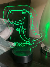 Load image into Gallery viewer, Personalised Dinosaur Night Light
