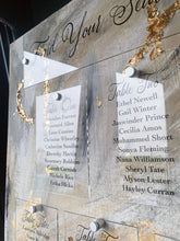 Load image into Gallery viewer, Gold Leaf Wedding Table Plan With Acrylic