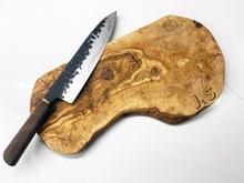 Load image into Gallery viewer, Personalised Olive Wood Cutting Board Worktop Saver Gift