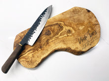 Load image into Gallery viewer, Personalised Olive Wood Cutting Board Worktop Saver Gift