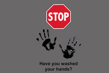 Load image into Gallery viewer, Social Distancing COVID-19 Floor Mat Work Protective Safety Rubber Back Grey 60cm x 40cm Machine Washable