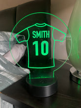 Load image into Gallery viewer, Personalised Football Shirt Night Light
