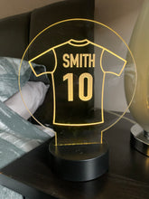 Load image into Gallery viewer, Personalised Football Shirt Night Light
