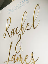 Load image into Gallery viewer, Acrylic Wedding Welcome Sign With 3D Names
