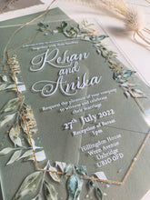Load image into Gallery viewer, Personalised Acrylic Wedding Invitation - Made in UK
