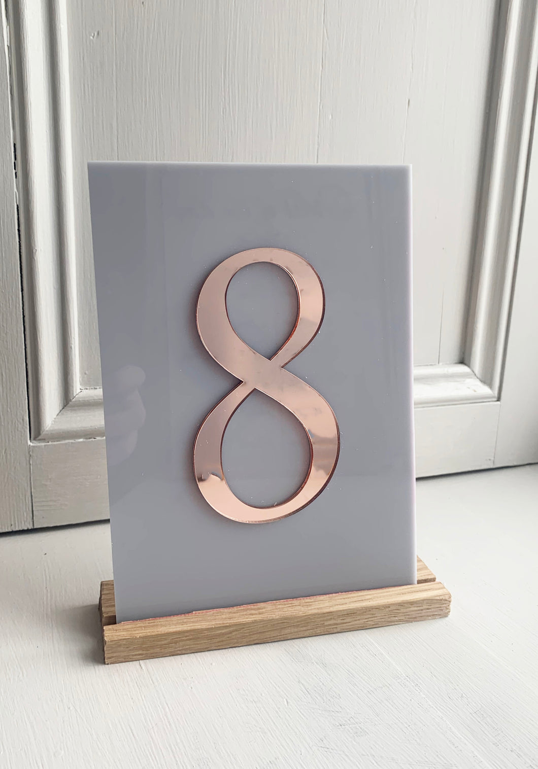 3D Two-Layer Modern Rectangular Freestanding Acrylic Table Number Signs for Wedding