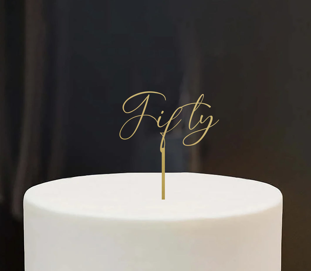 Modern Acrylic Cake Topper - Single Word