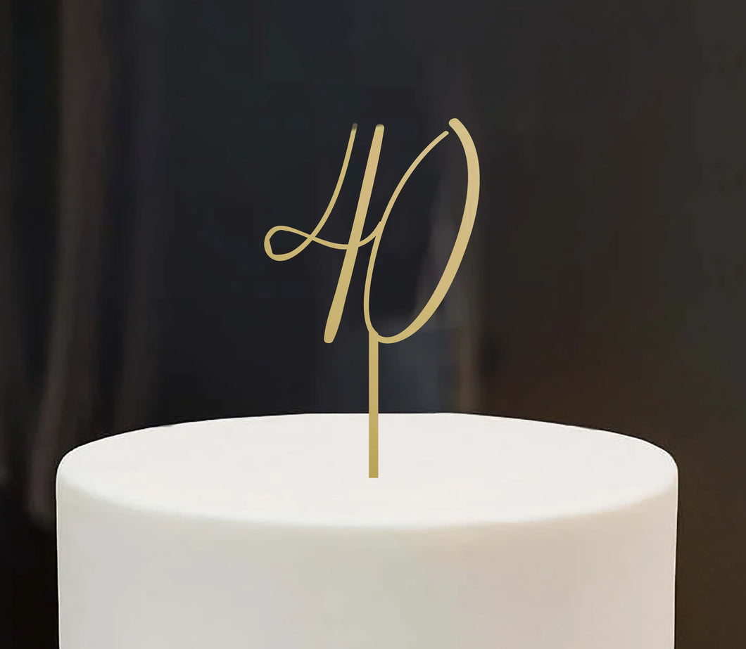 Unique Acrylic Cake Topper - Single Number