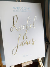 Load image into Gallery viewer, Acrylic Wedding Welcome Sign With 3D Names
