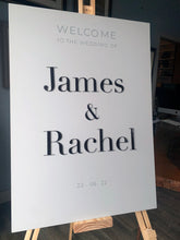 Load image into Gallery viewer, Acrylic Wedding Welcome Sign With 3D Names
