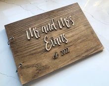 Load image into Gallery viewer, Wooden Guest Book With 3D Lettering
