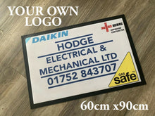 Load image into Gallery viewer, Personalised Custom Doormat / Personalised Logo Doormat /  Work protective mat / Advertising / Housewarming Gift
