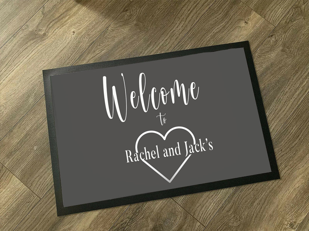 Family Name Doormat / Personalised Couple Name Doormat / Custom Family Welcome Mat / New Home Gift / Realtor Gift / Housewarming Gift