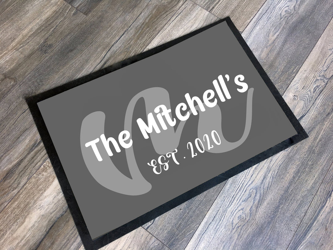 Family Name Doormat / Personalized Family Name Doormat / Custom Family Welcome Mat / New Home Gift / Realtor Gift / Housewarming Gift