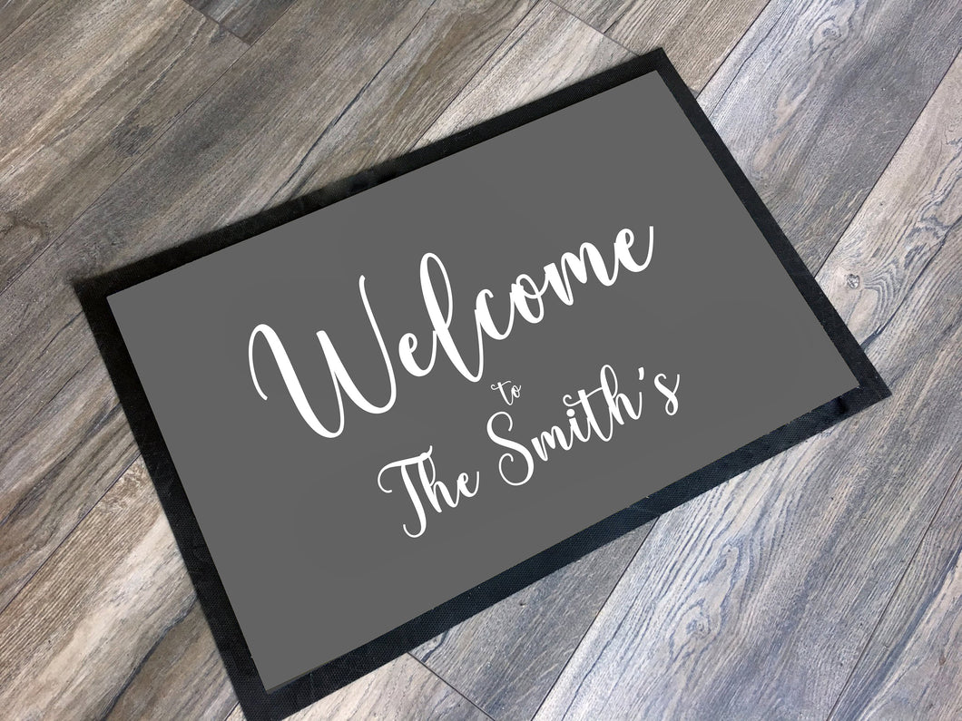 Family Name Doormat / Personalized Family Name Doormat / Custom Family Welcome Mat / New Home Gift / Realtor Gift / Housewarming Gift