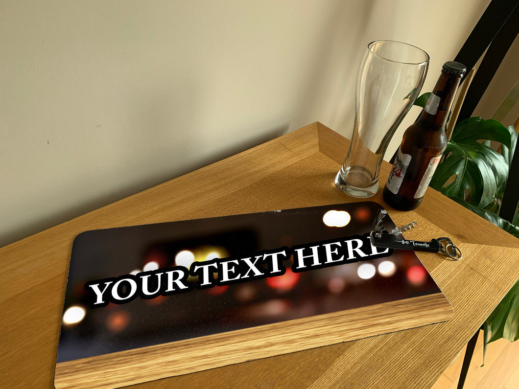 Custom Personalised Bar Runner - Home Bar Spill Mat Gift - Personalised Mat Bar Decor - Man Cave Gift Housewarming Gift For Men Gin