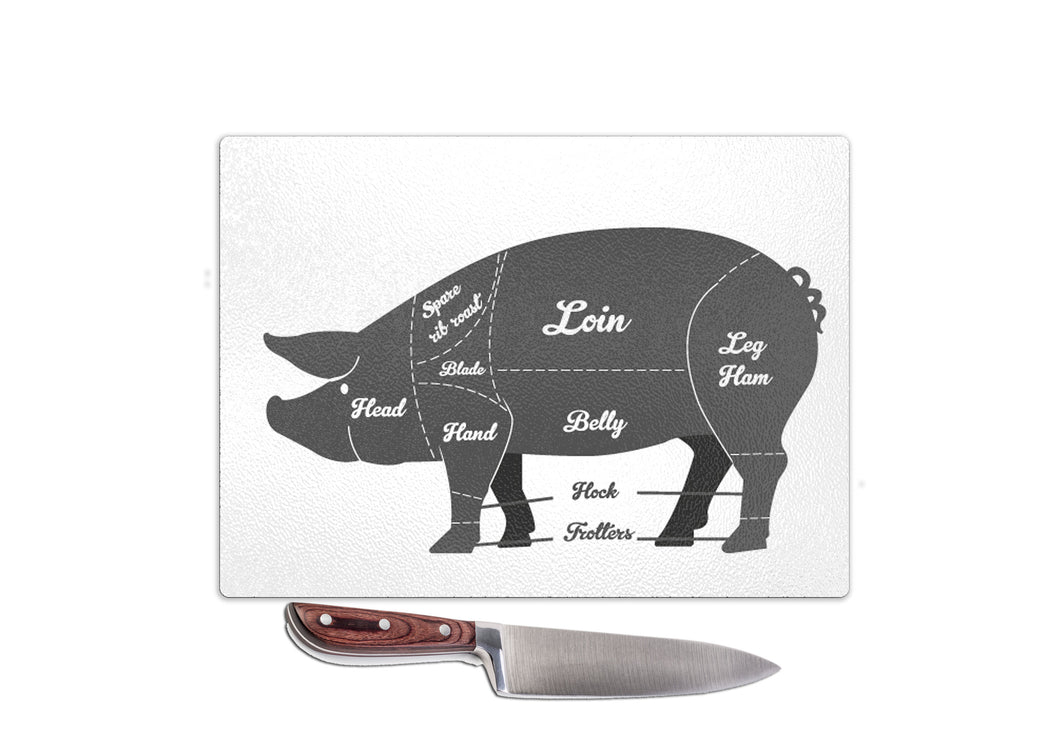 Glass Worktop Saver Chopping Board Kitchen Food Cooking Design Printed in The UK