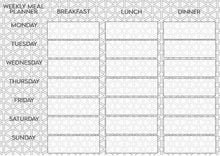 Load image into Gallery viewer, Weekly Metal Meal Planner Individual Day Drywipe Meal Planner Whiteboard With Free Pen Printed in The UK
