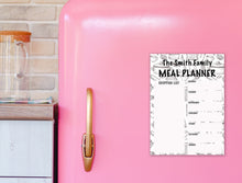 Load image into Gallery viewer, Custom Family Name Weekly metal Planner Drywipe Meal Planner Whiteboard With Free Pen
