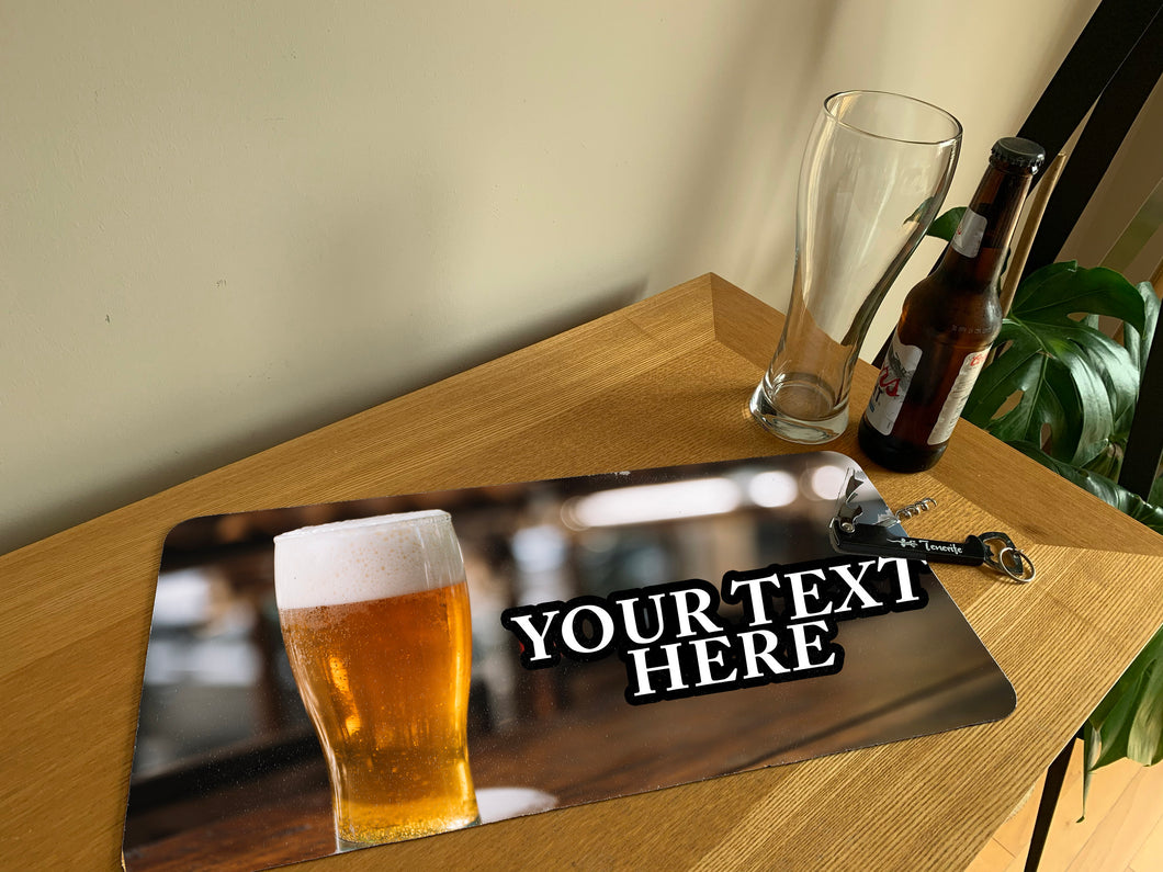 Custom Personalised Bar Runner - Home Bar Spill Mat Gift - Personalised Mat Bar Decor - Man Cave Gift Housewarming Gift For Men Gin