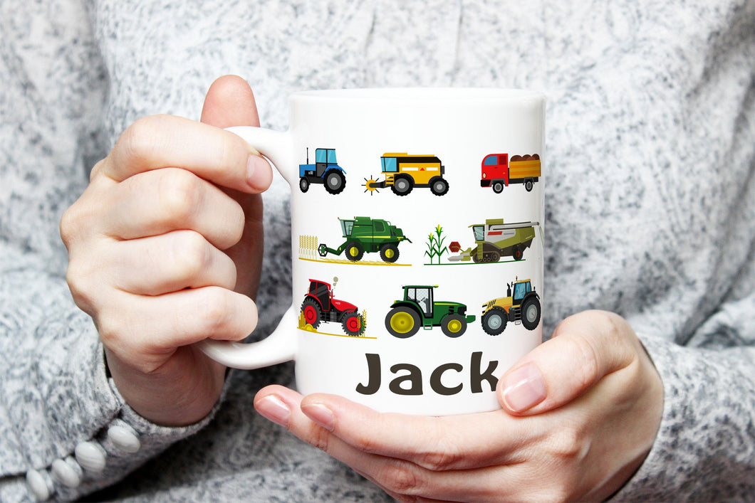Farm Machinery mug, Farmer mug, Tractors Coffee Cup, Farmer gift, Farming Gifts, Gift for farmer -Tractors