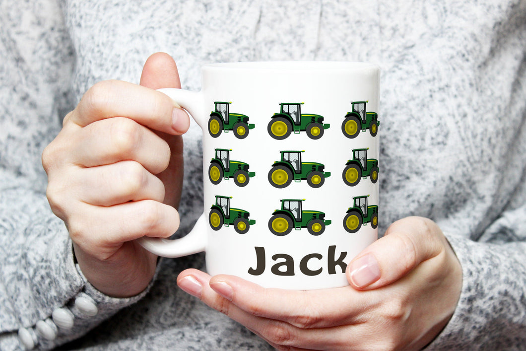 Green Tractor mug, Farmer mug, Tractors Coffee Cup, Farmer gift, Farming Gifts, Gift for farmer -Tractors