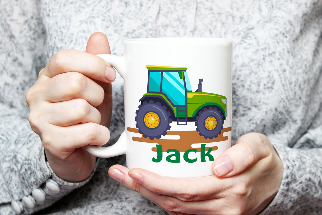 Green Tractor Personalised mug, Farmer mug, Tractors Coffee Cup, Farmer gift, Farming Gifts, Gift for farmer -Tractors