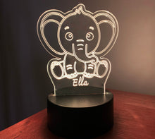 Load image into Gallery viewer, Personalised Colour Changing Elephant Night Light
