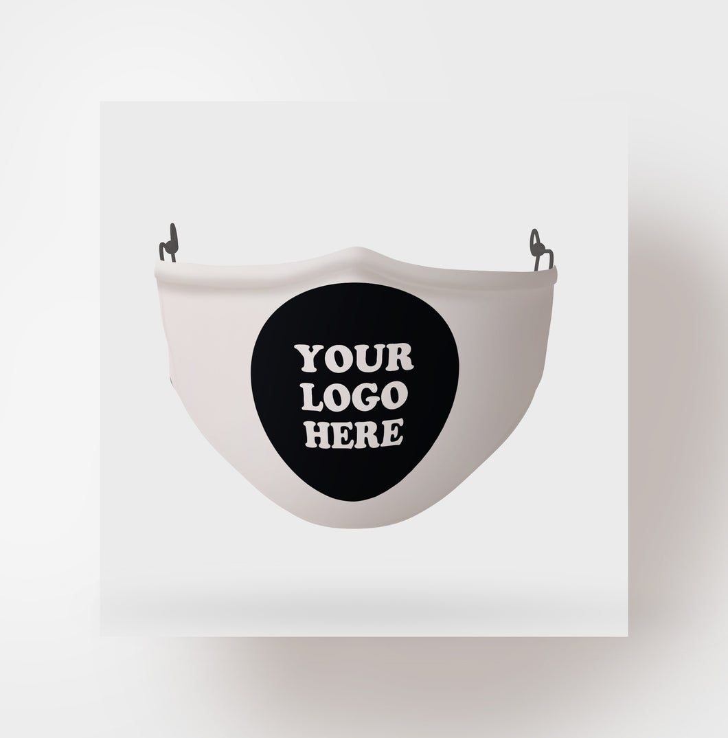 10 Pack of Personalised Logo Mask Washable Two Layer Face Mask Protective Mask