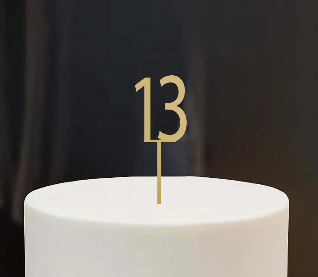 Modern Acrylic Cake Topper - Single Number