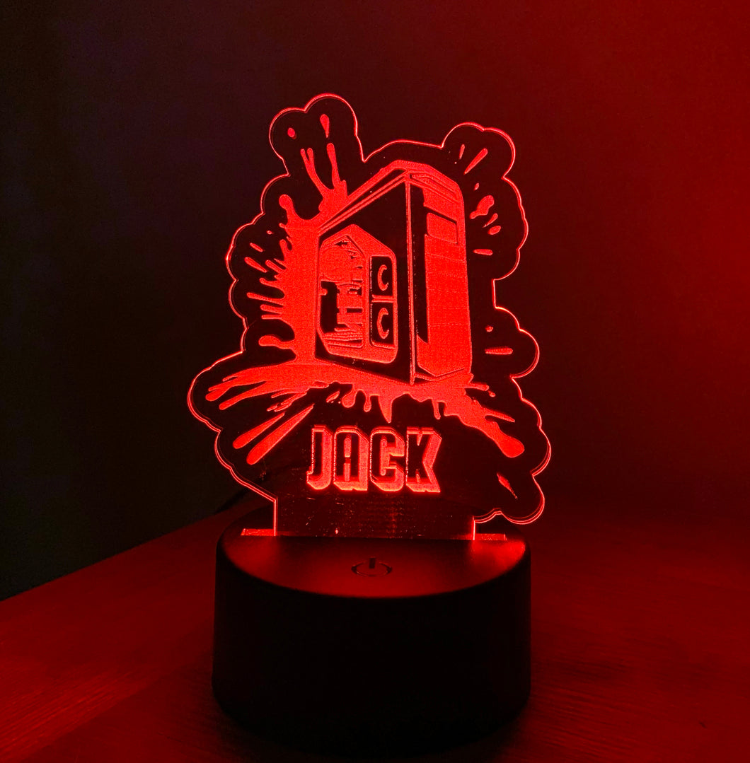 Personalised Colour Changing Gaming Computer Night Light