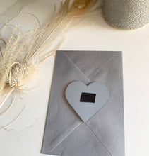 Load image into Gallery viewer, Personalised Acrylic Wedding Save The Date Magnet - Heart Shape
