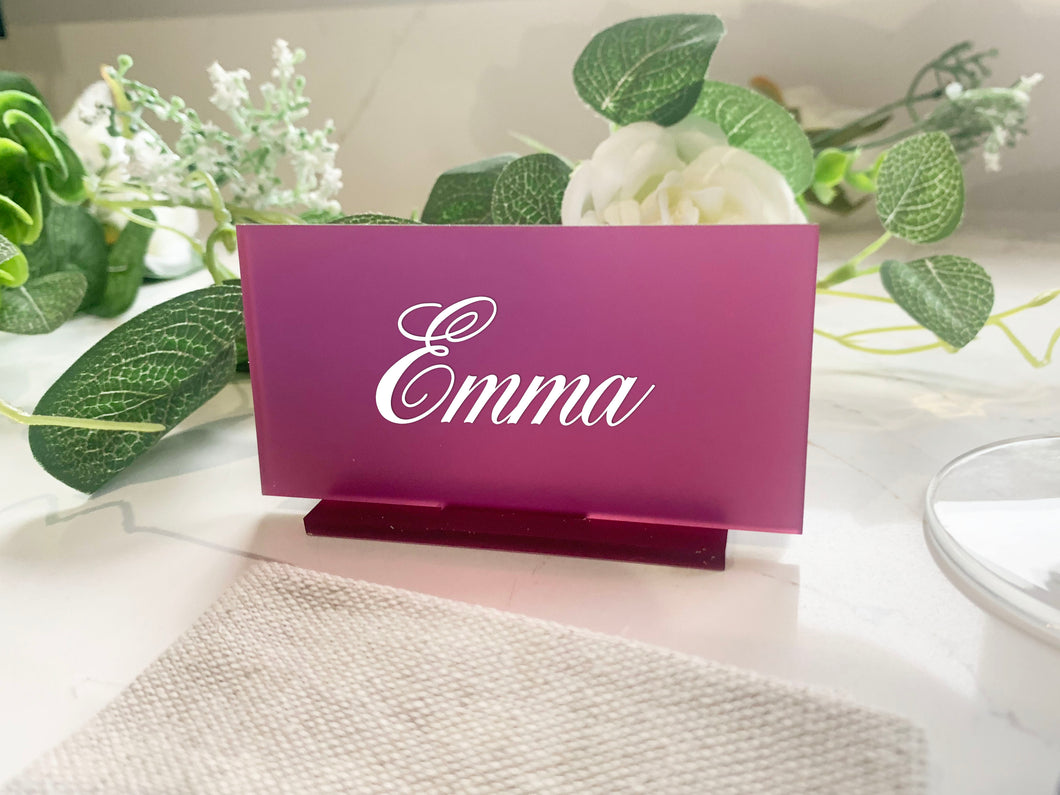 Personalised Acrylic Place Name Rectangular Shape Freestanding