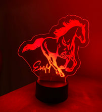 Load image into Gallery viewer, Personalised Colour Changing Horse Night Light
