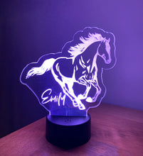 Load image into Gallery viewer, Personalised Colour Changing Horse Night Light

