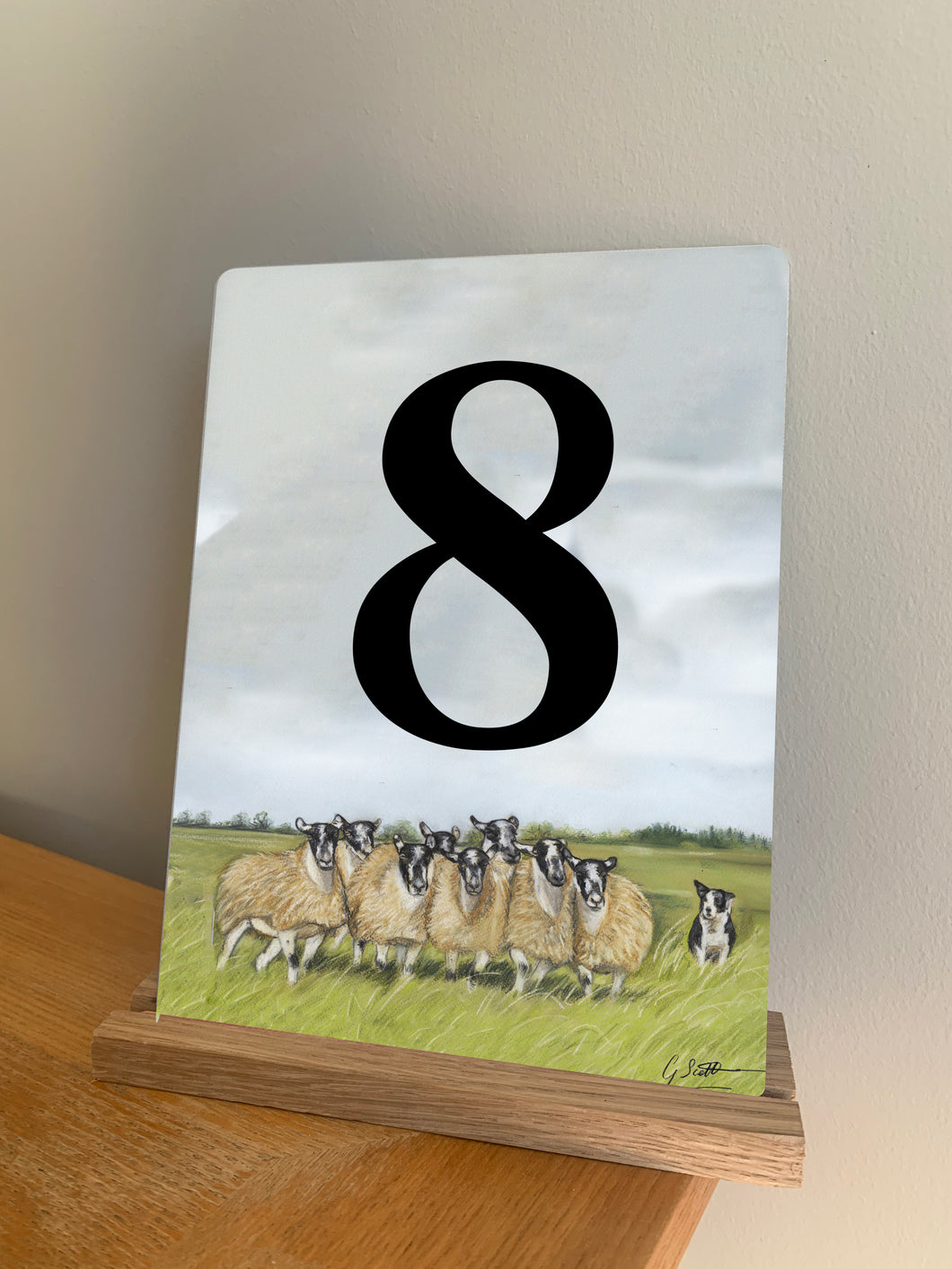 Sheep and Collie Table Number