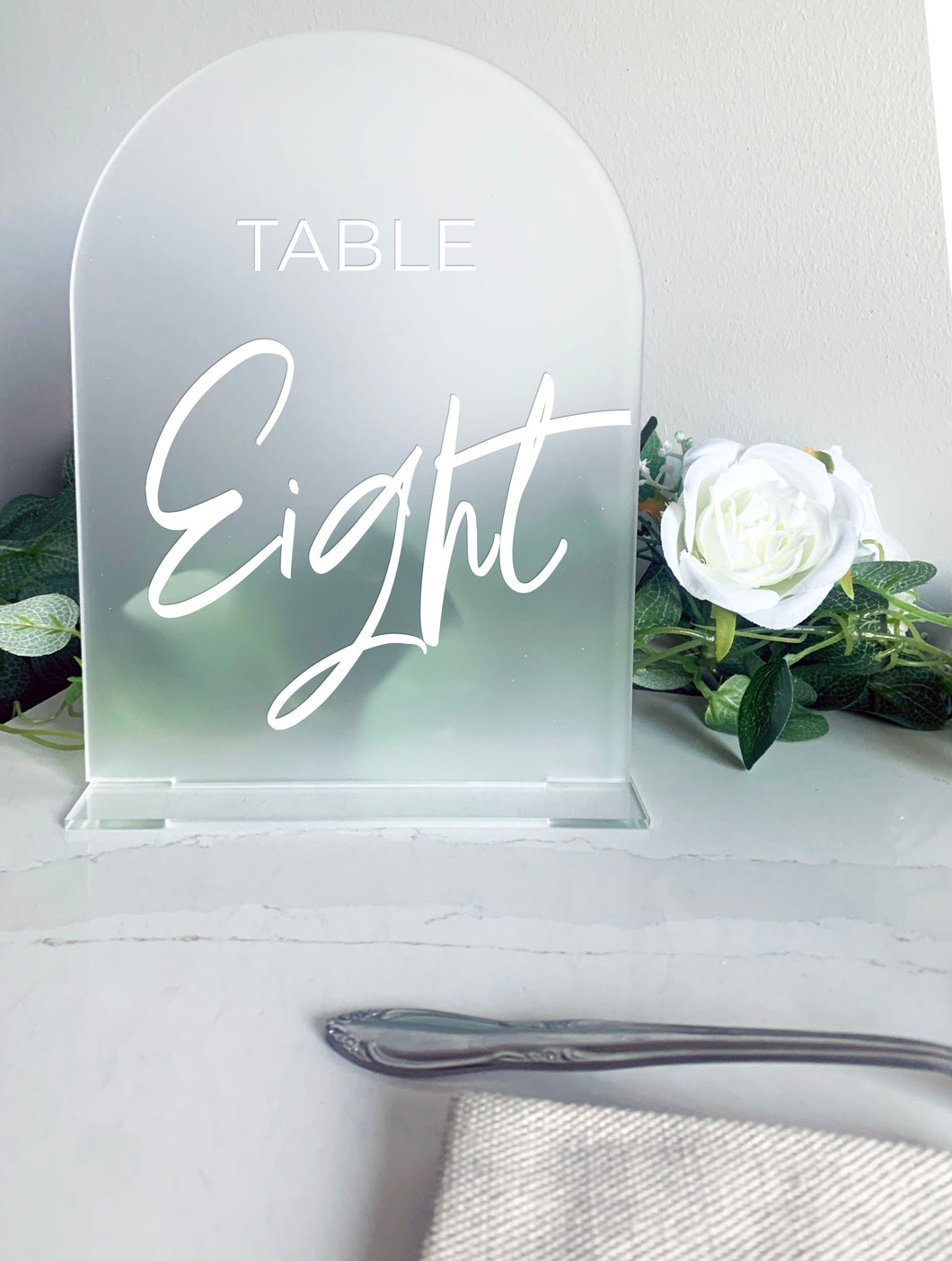 Freestanding Arched Acrylic Table Number Signs for Wedding