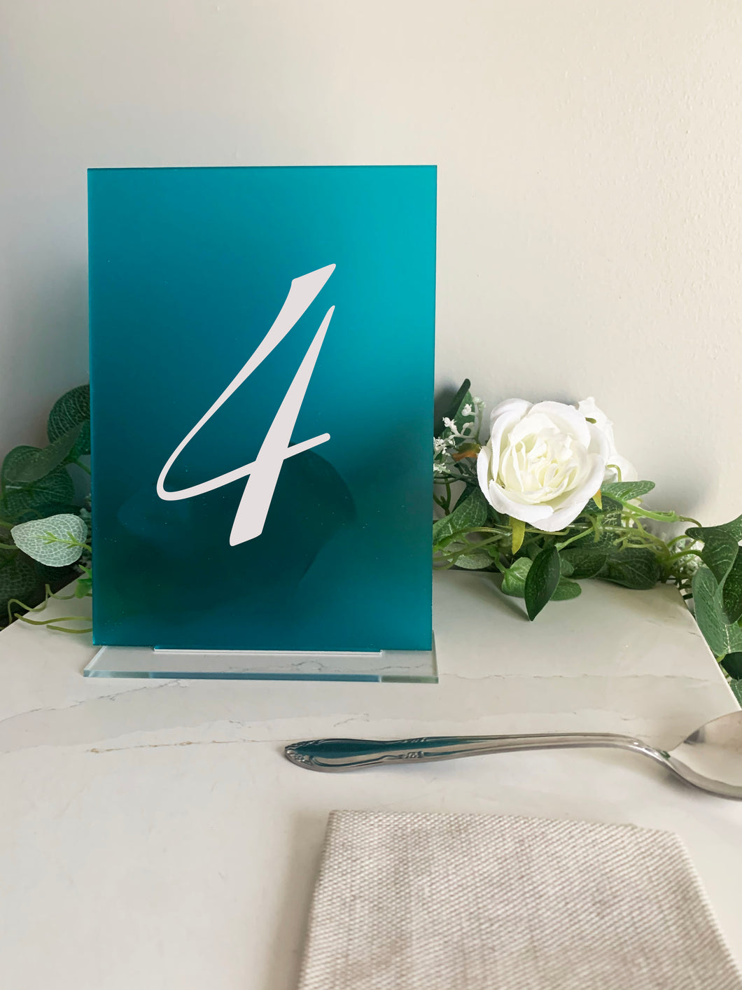 Unique Rectangular Freestanding Acrylic Table Number Signs for Wedding