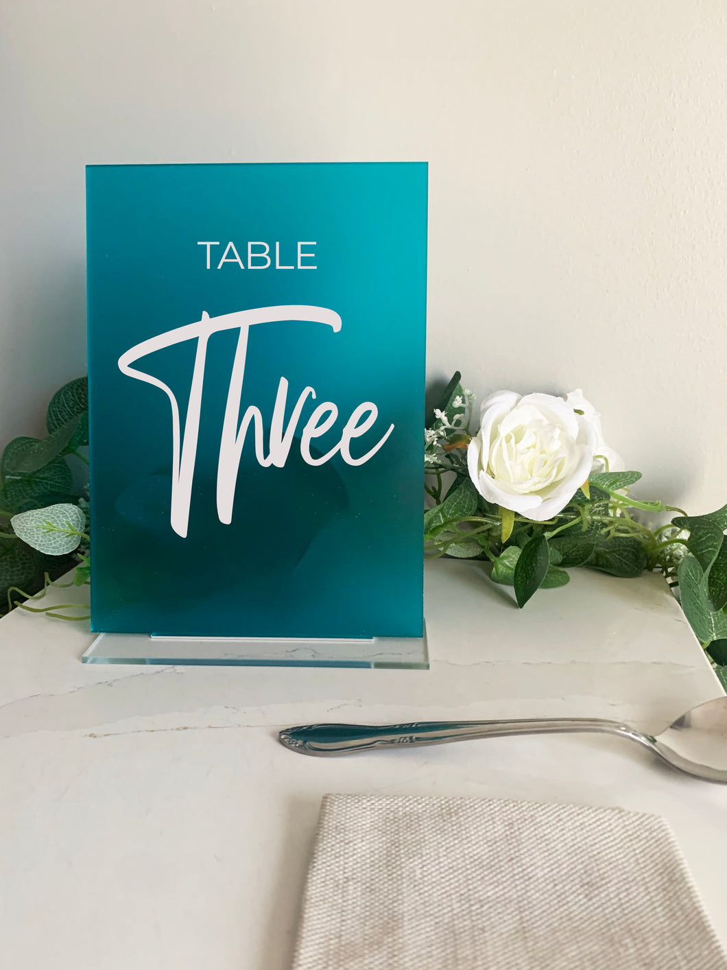 Luxury Rectangular Freestanding Table Number Signs for Wedding