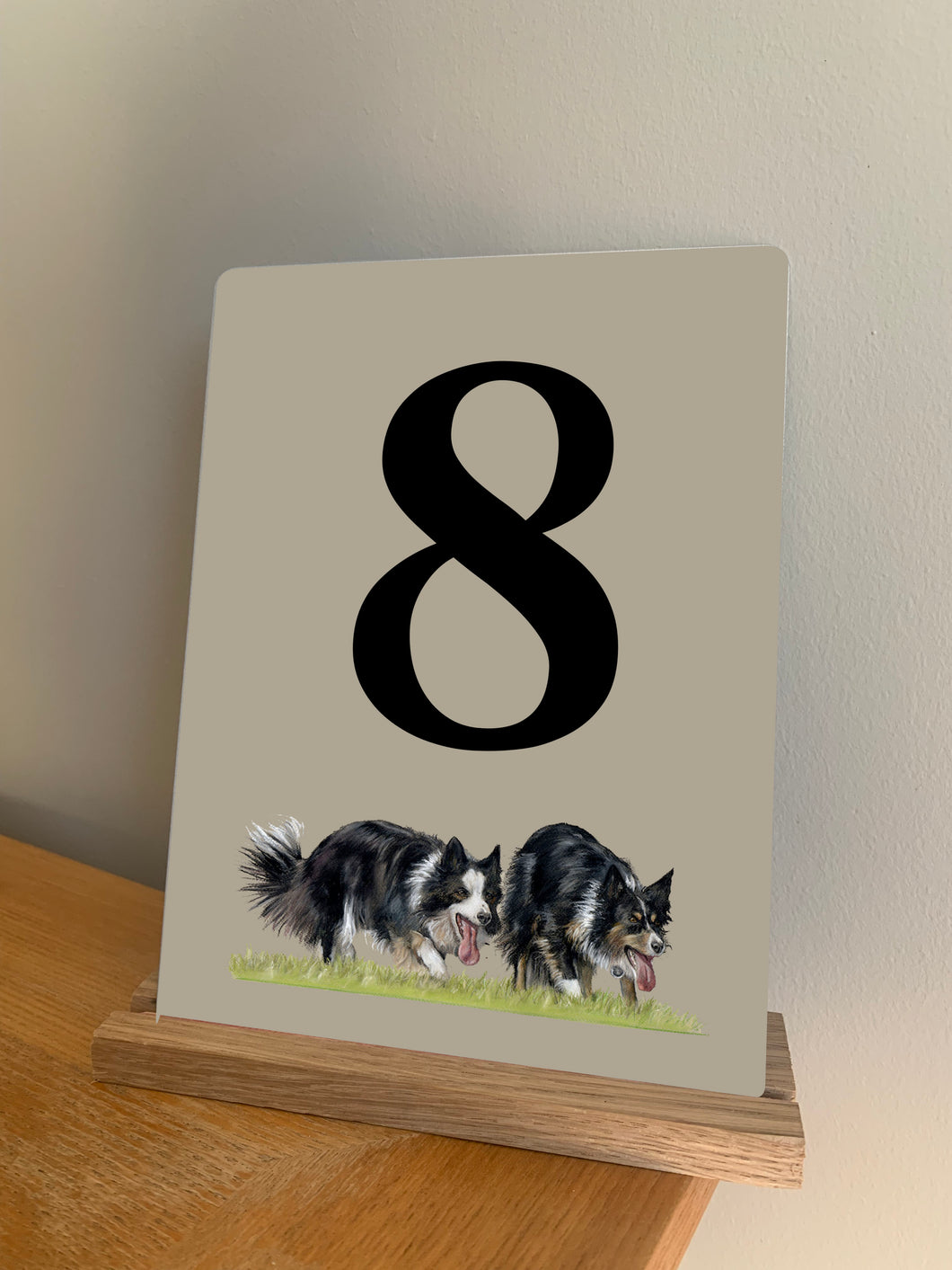 Two Collies Table Number