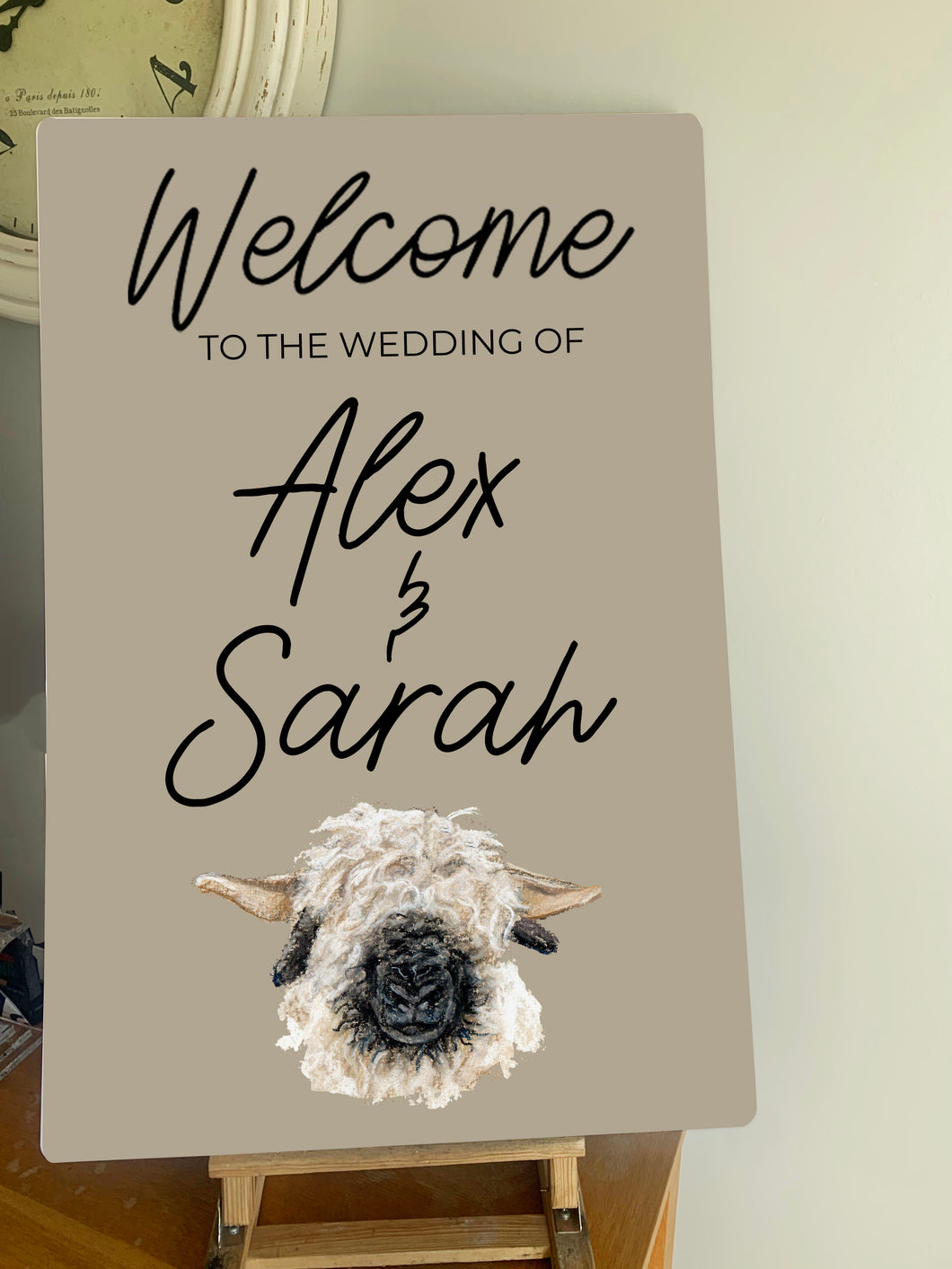 Sheep Head Farming Themed Wedding Welcome Sign - Various Breeds Available