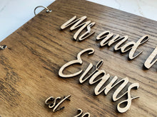 Load image into Gallery viewer, Wooden Guest Book With 3D Lettering
